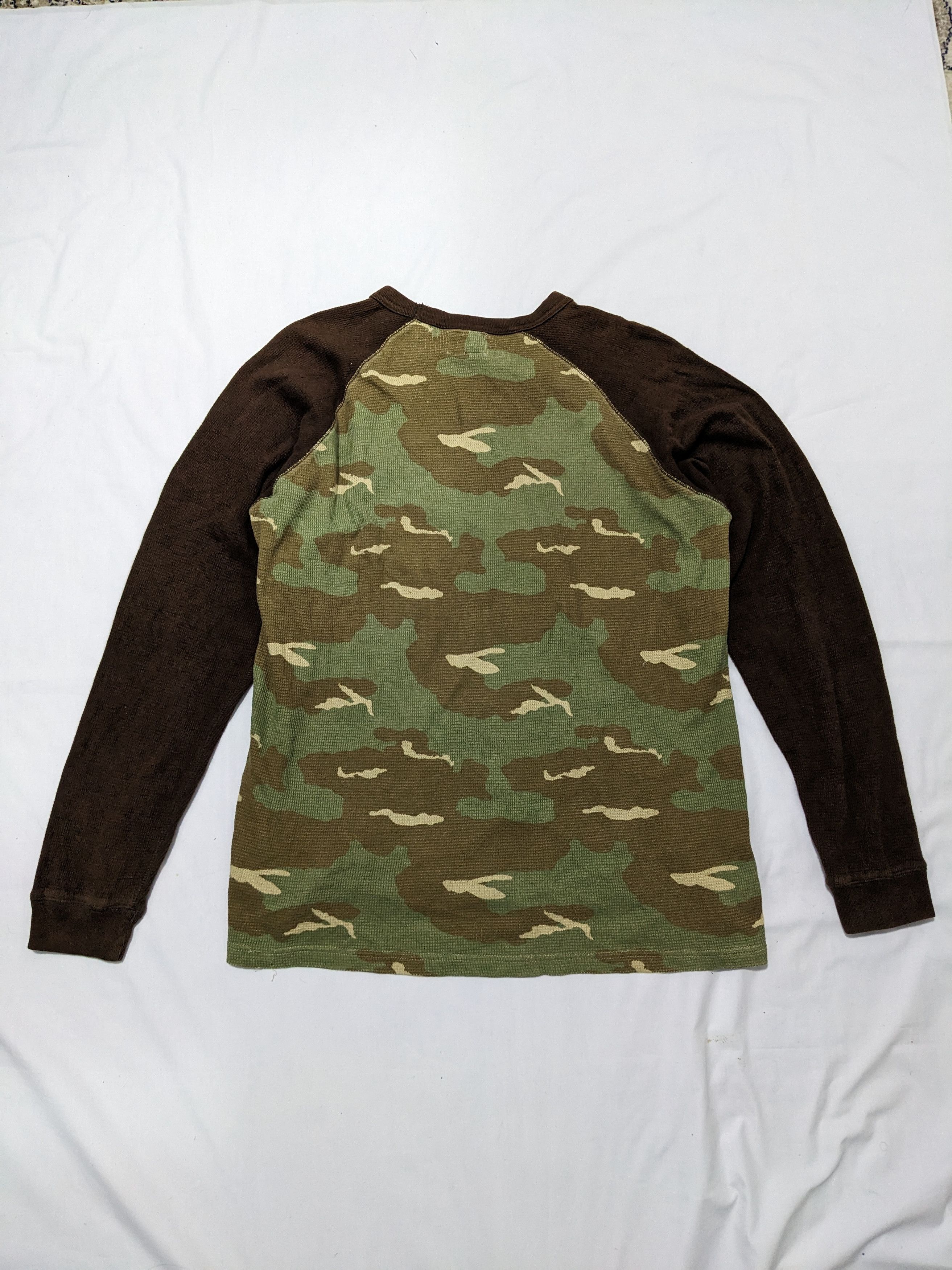 Rare Stussy Camouflage Thermal Shirt Long Sleeve - 2