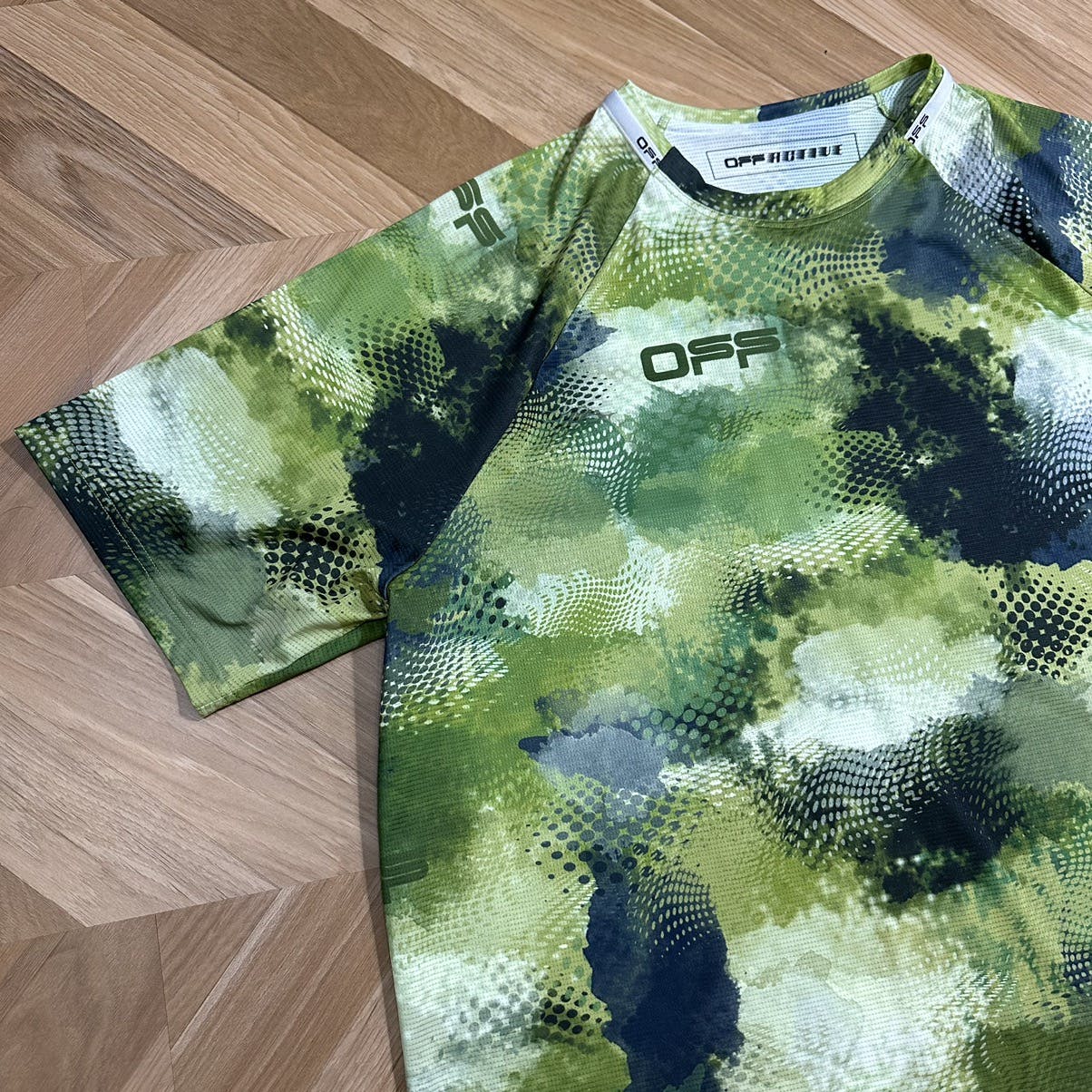 Off White Active Camo Print Jersey - 12
