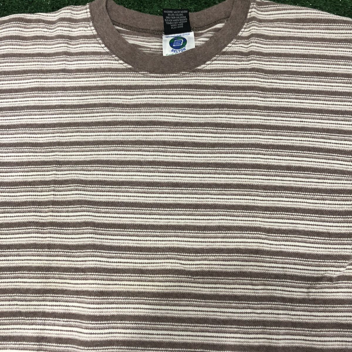 Vintage Bronze Age stripes basic tee - 2