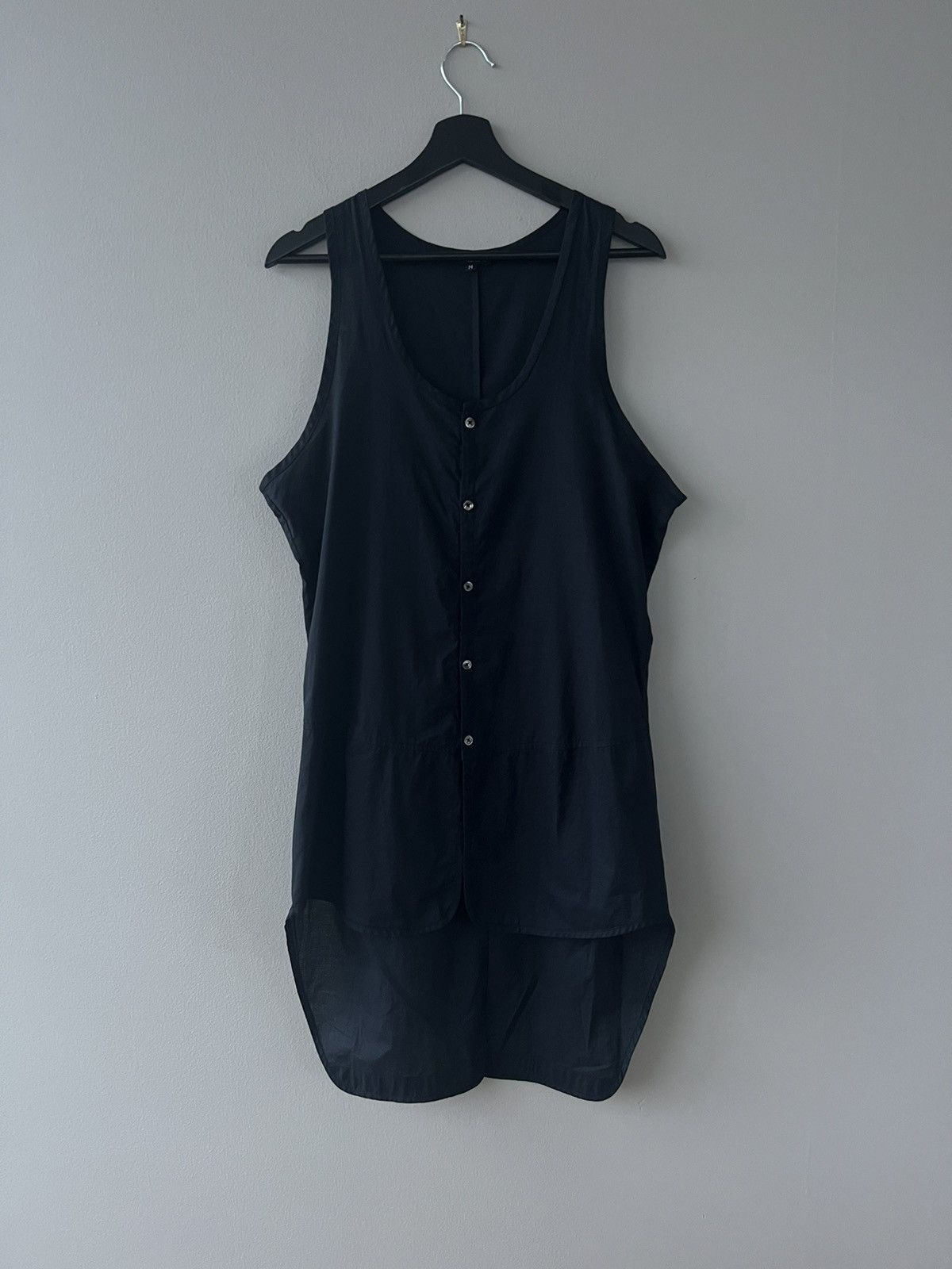 Sleeveless Scoop-Neck Button Up - 1