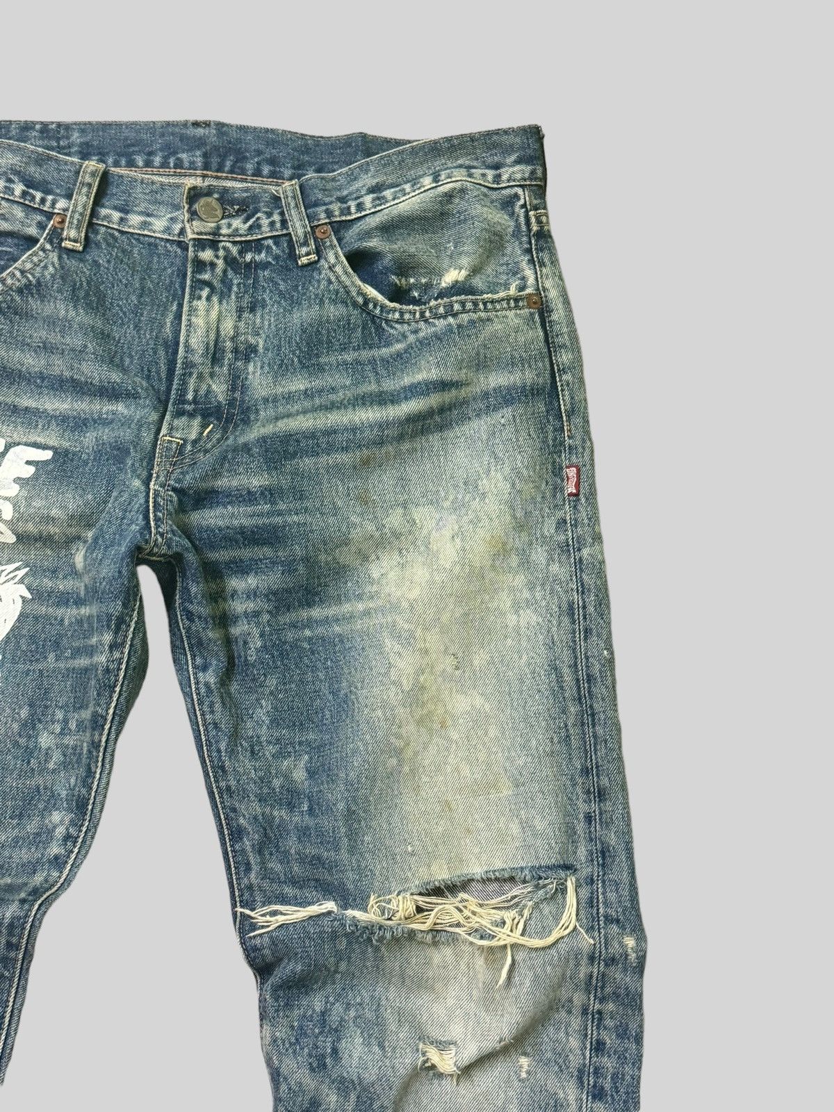 Distressed RNA INC Junkie Business Trashed Denim - 5