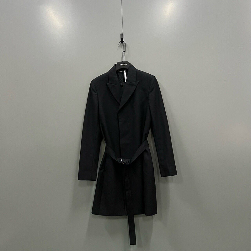 Dior Black Belted Coat - 1