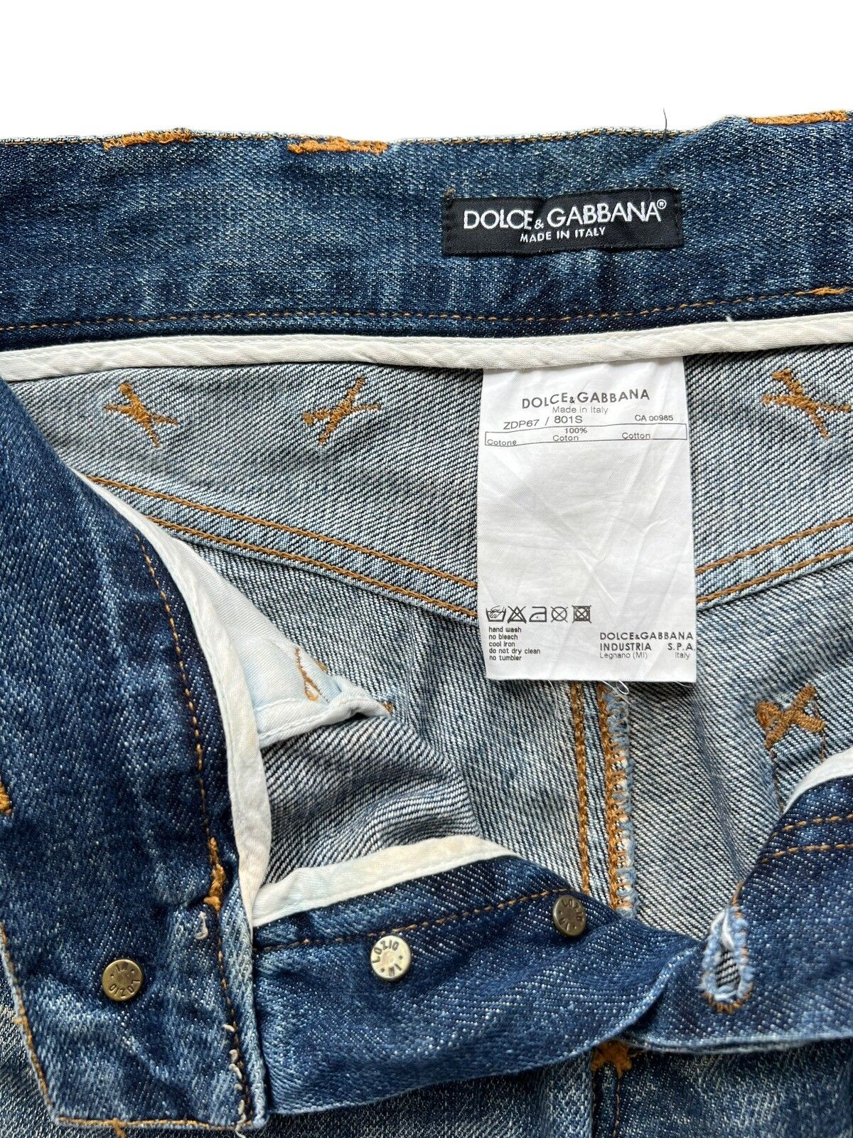 Dolce and Gabbana Crash Distressed Denim Jeans 31x32.5 - 13