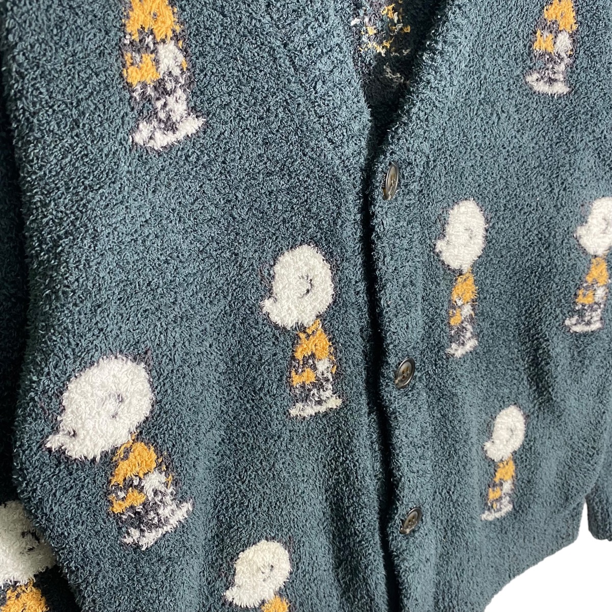 Peanuts - Vintage Japanese Brand X Peanuts Snoopy Fleece Cardigan - 5