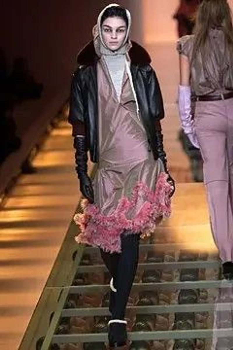 RUNWAY! AW03 leather aviator coat. - 1