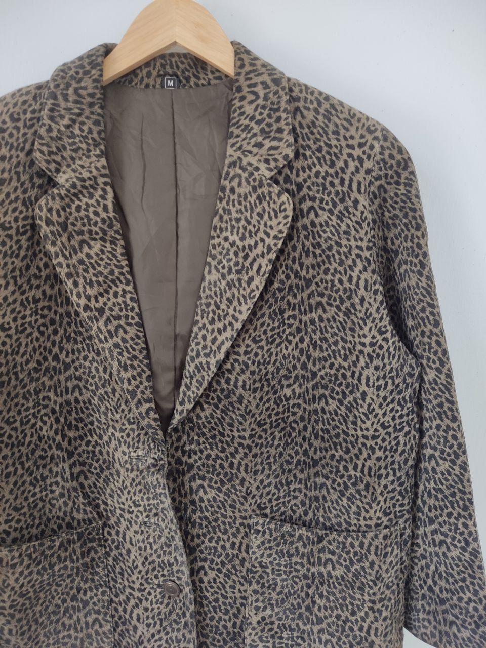 Vintage 70s Partina Tokyo Fur Leopard Graphic Wool Blazer - 5