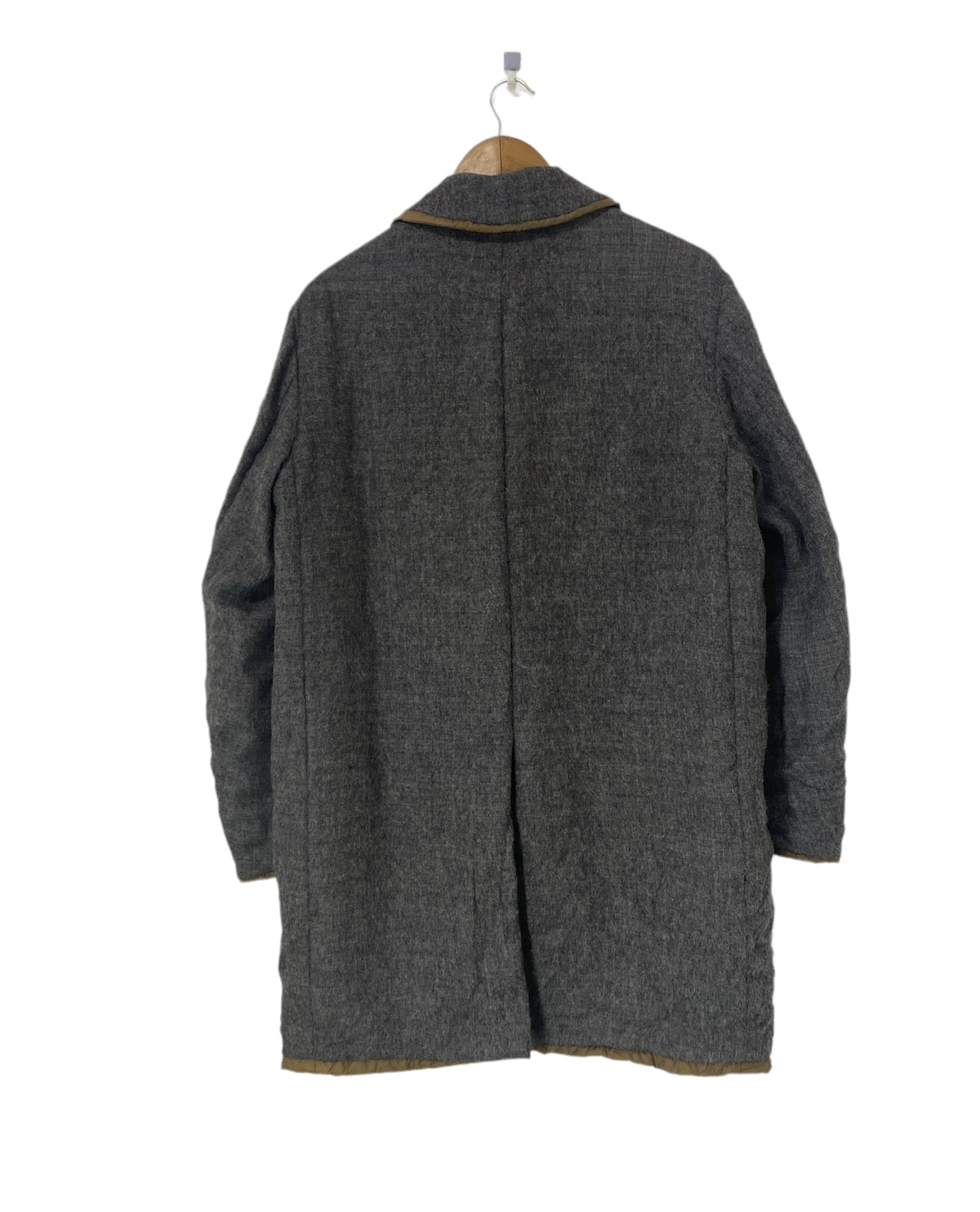 Kolor AW09 Alpaca Wool Long Jacket Quilted Inside Design - 2
