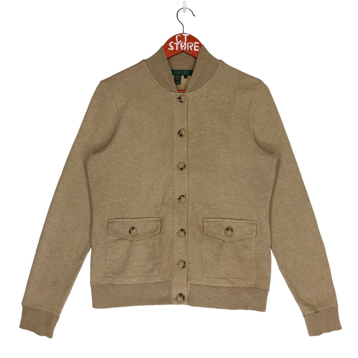 Ralph Lauren Button Sweatshirt Jacket - 1