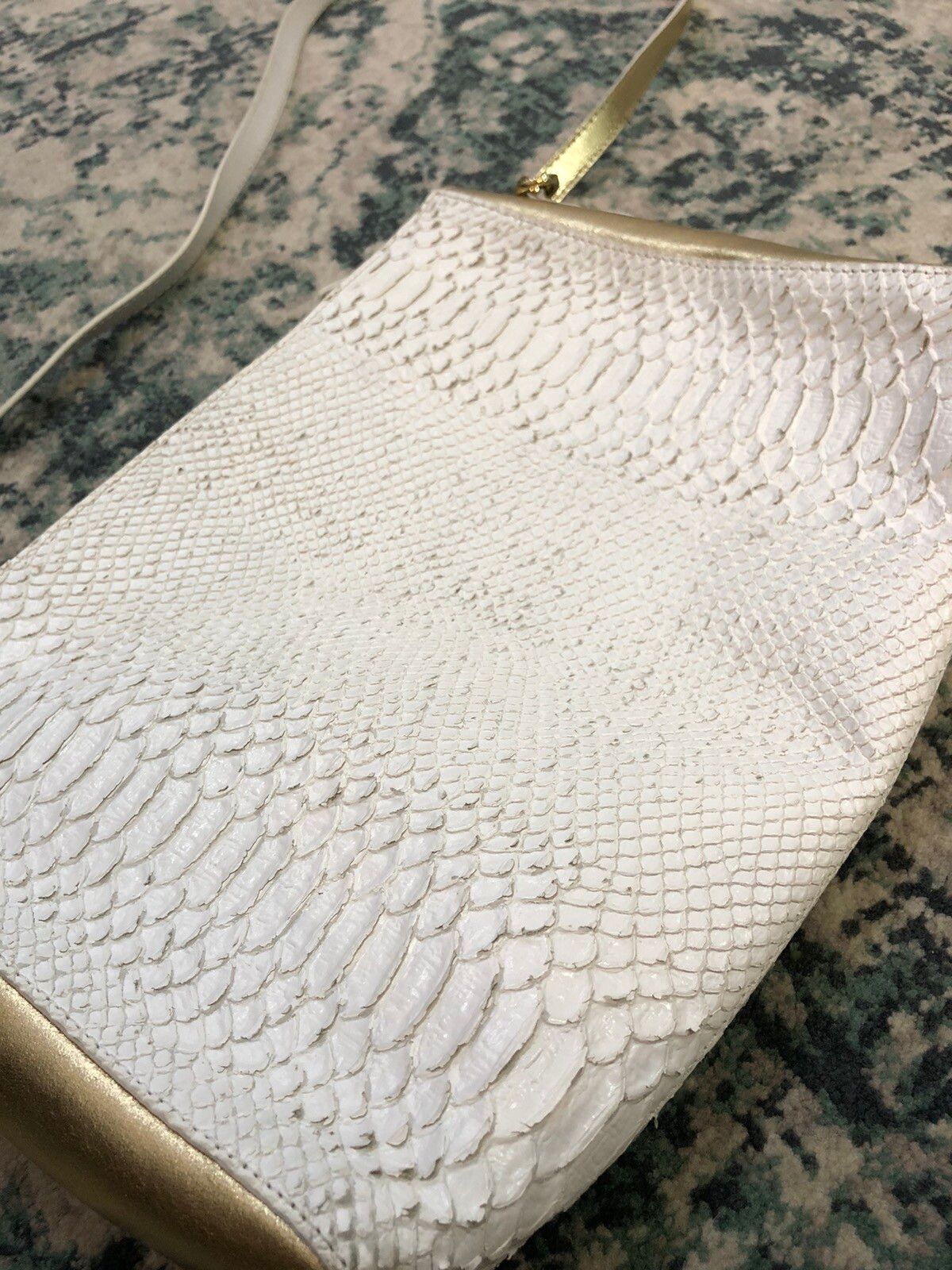 Just Cavalli Authentic Leather Crocodile Calf Skin Handbag - 22