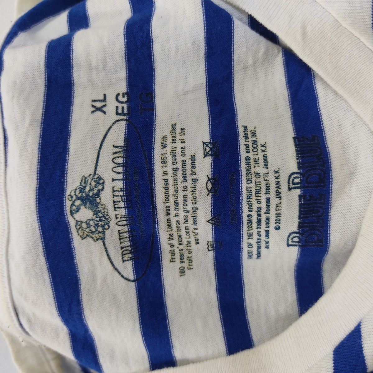 BLUE BLUE Japan Single Pocket Stripes Mens T-Shirt - 4