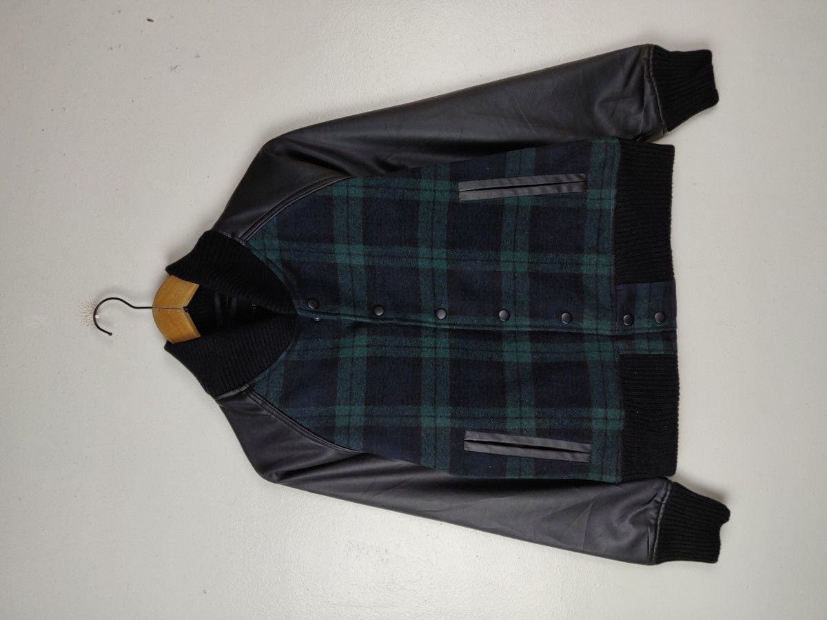 Japanese Brand - Roshell Japan Checked Jacket Bomber Streetwear - 2