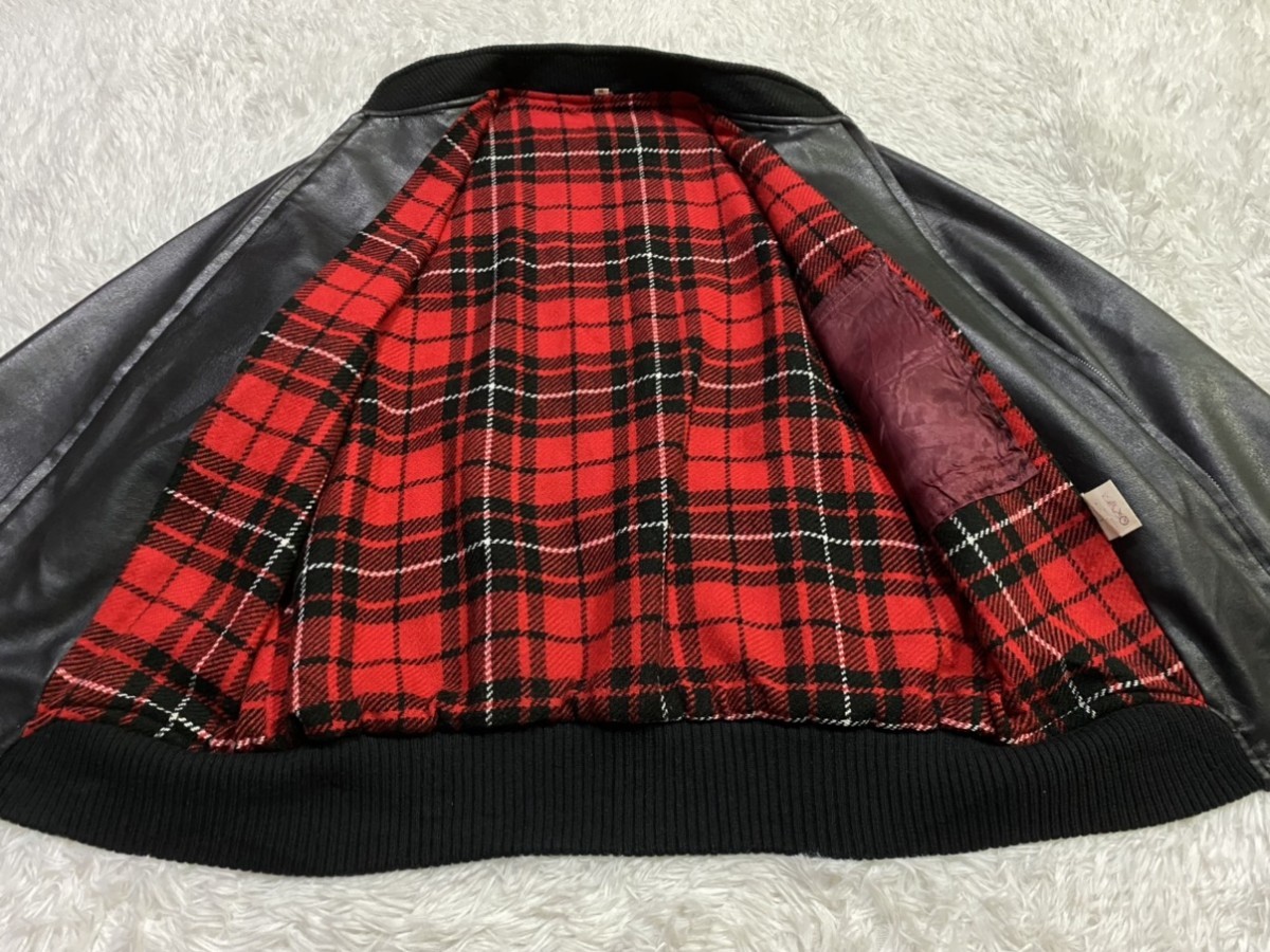 Unbranded - Lightweight Leather MA-1 Style Made in Japan - 8