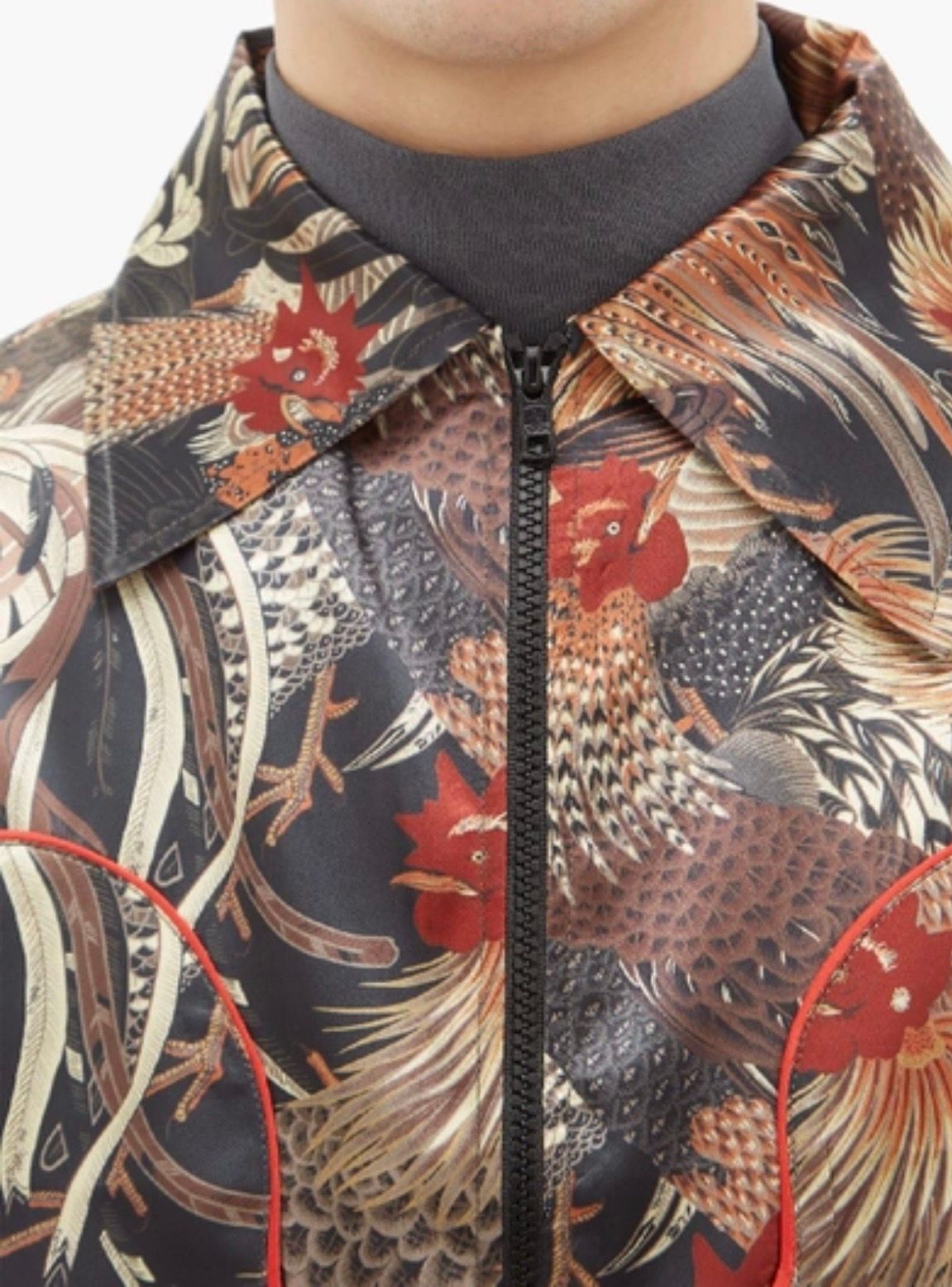 Other - Boramy Viguier Rooster-print satin coach jacket - 4
