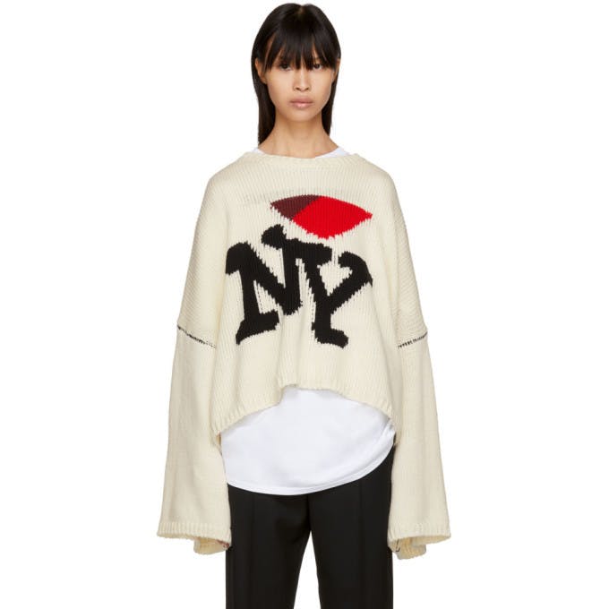 Raf Simons Raf Simons I Love NY Cropped FW17 Knit | nationalbunker |  REVERSIBLE