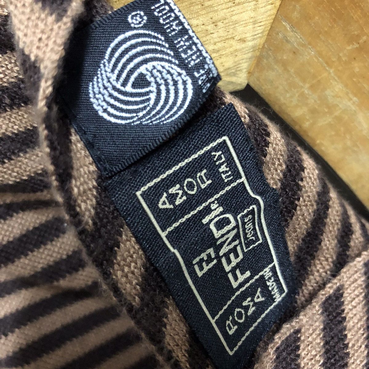 Vintage fendi FF monogram wool muffler scarf made in italy - 5