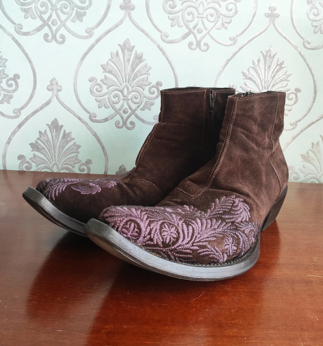 Gianni Barbato - GRAIL! Embroidered boots.Like Saint Laurent or Dioir boots - 2