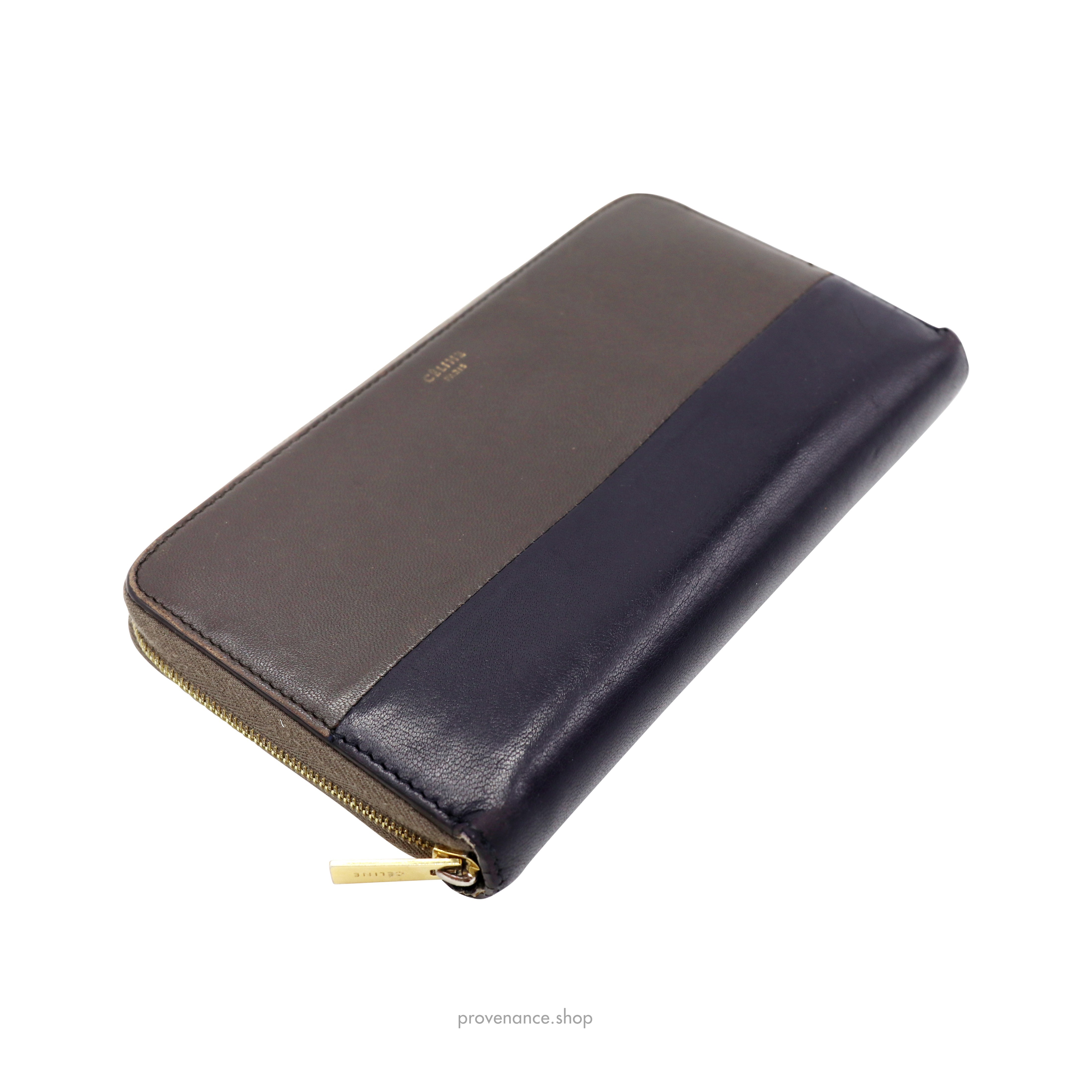 Celine Multifunction Zip Wallet - Grey/Black - 3