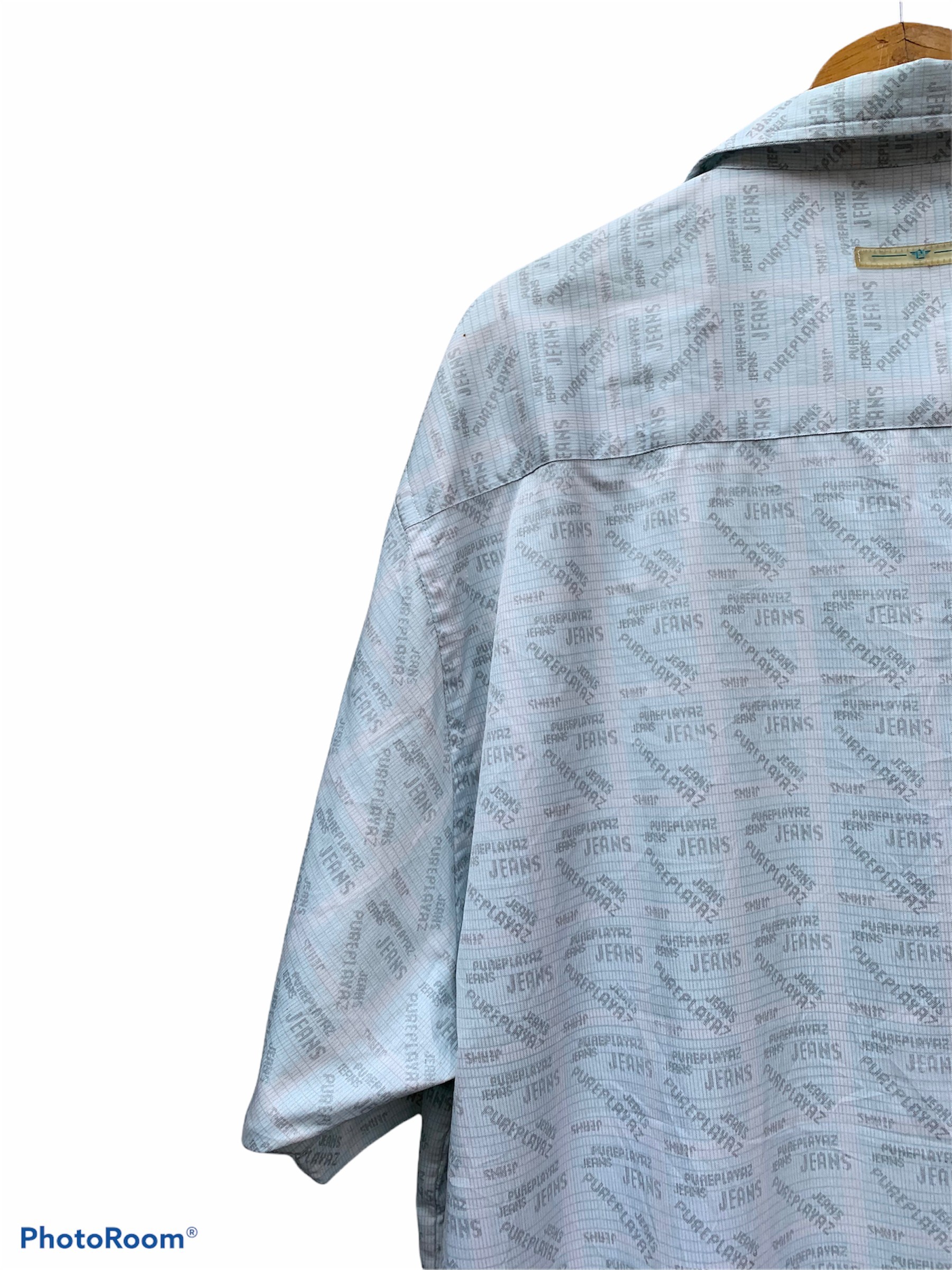 Vintage - Vintage Pure Playaz Hip Hop Full Over Print Button Shirt - 10