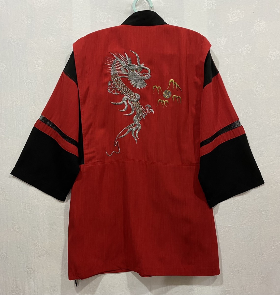 Japanese Brand - Modern Kimono Cardigan Embroidery Dragon Logo - 6