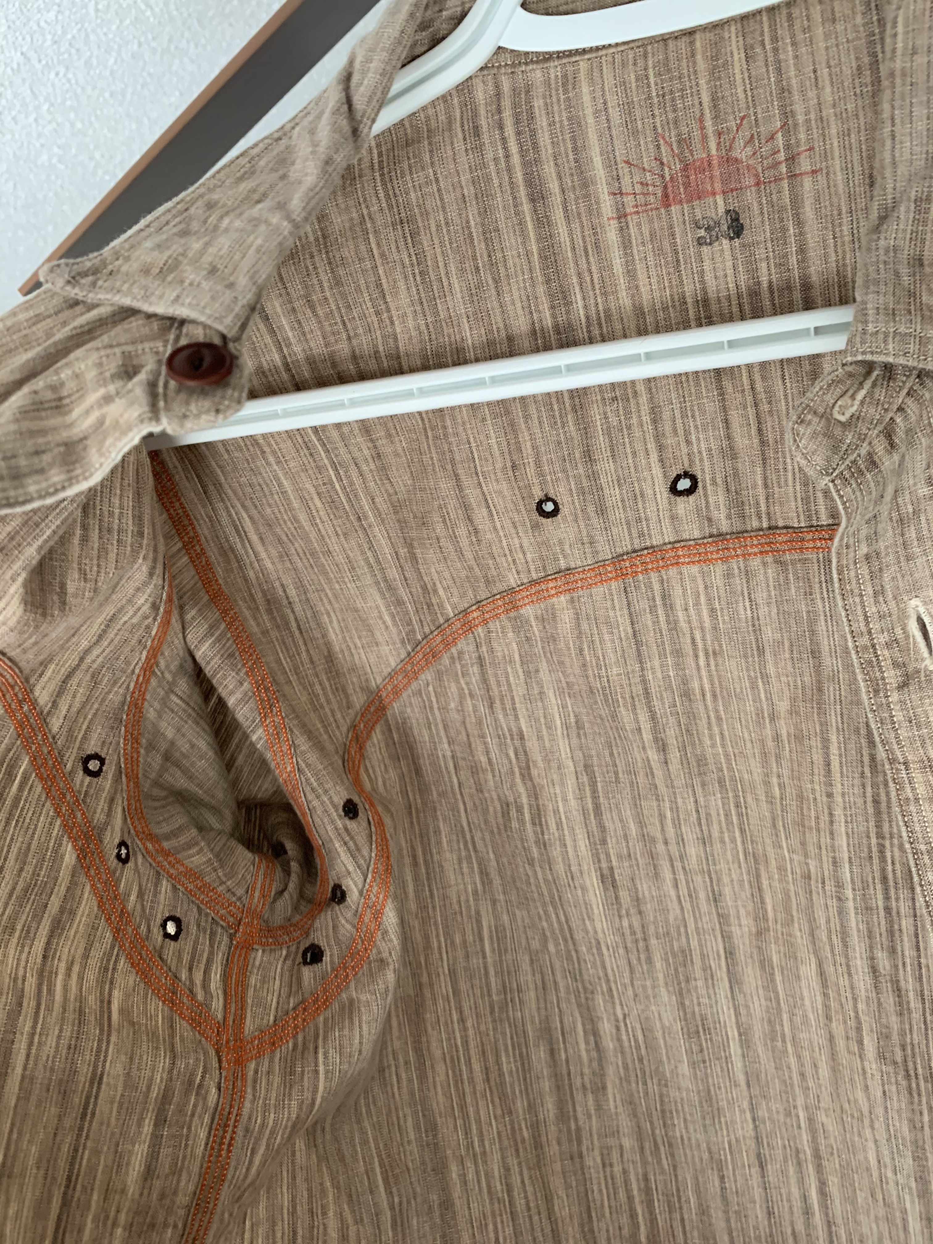 Sunny Sports - Chambray Work Shirt, tan/brown - 5