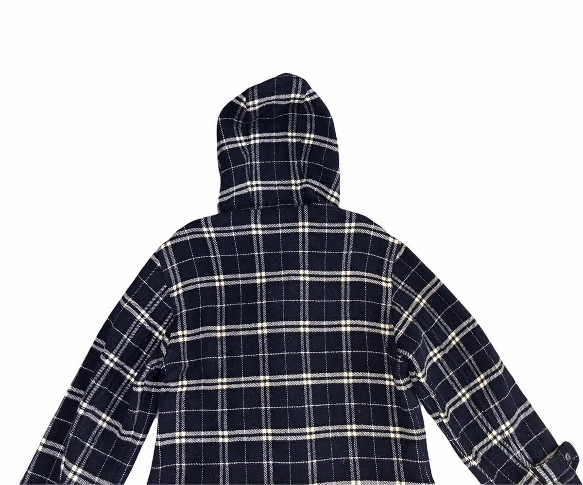 Japanese Brand - Jungle Storm Check Wool Long Duffel Heavy Jacket - 7