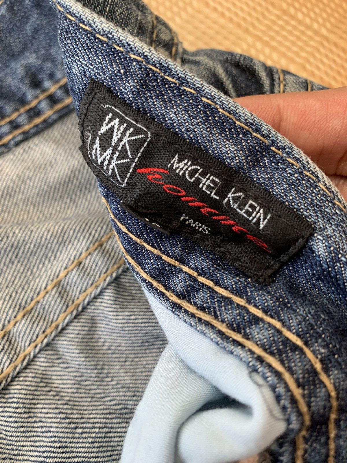 Japanese Brand - Flare Michel Klein Dirty Washed Distressed Denim - 8