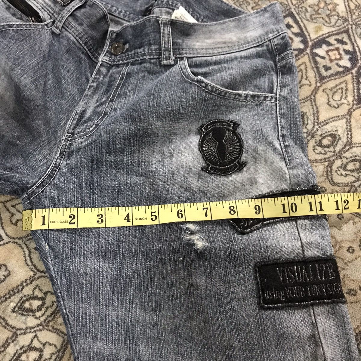 Japanese Brand - IN THE ATTIC Distressed Denim Dirty Patches Jeans - 18