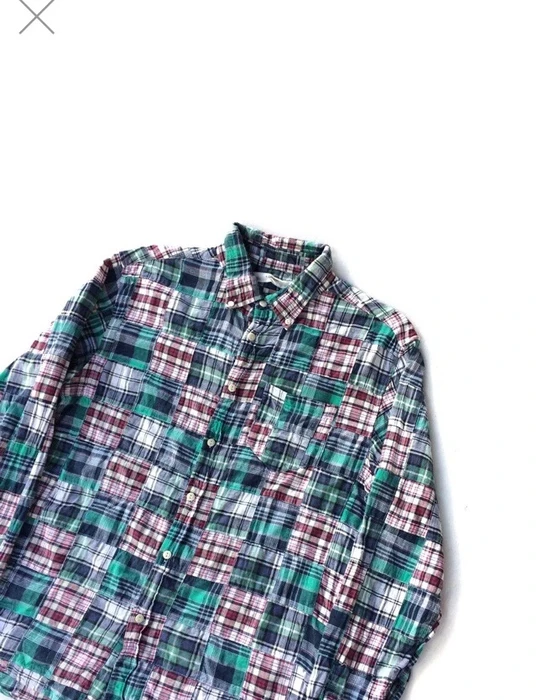 Japanese Brand - Global Work Patchwork Curt Cobain Style Shirt Button Up - 3