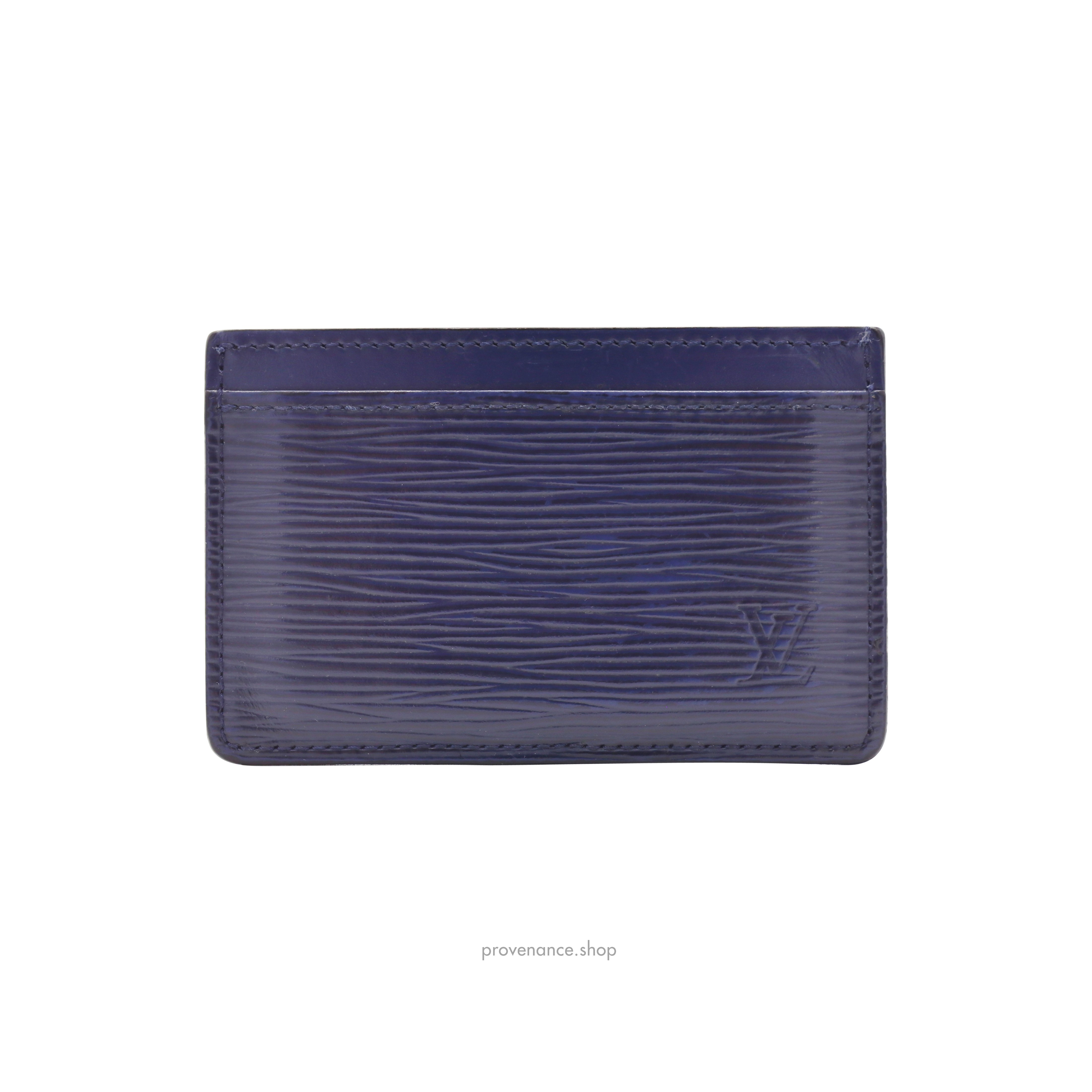 Card Holder Wallet - Navy Blue Epi Leather - 3