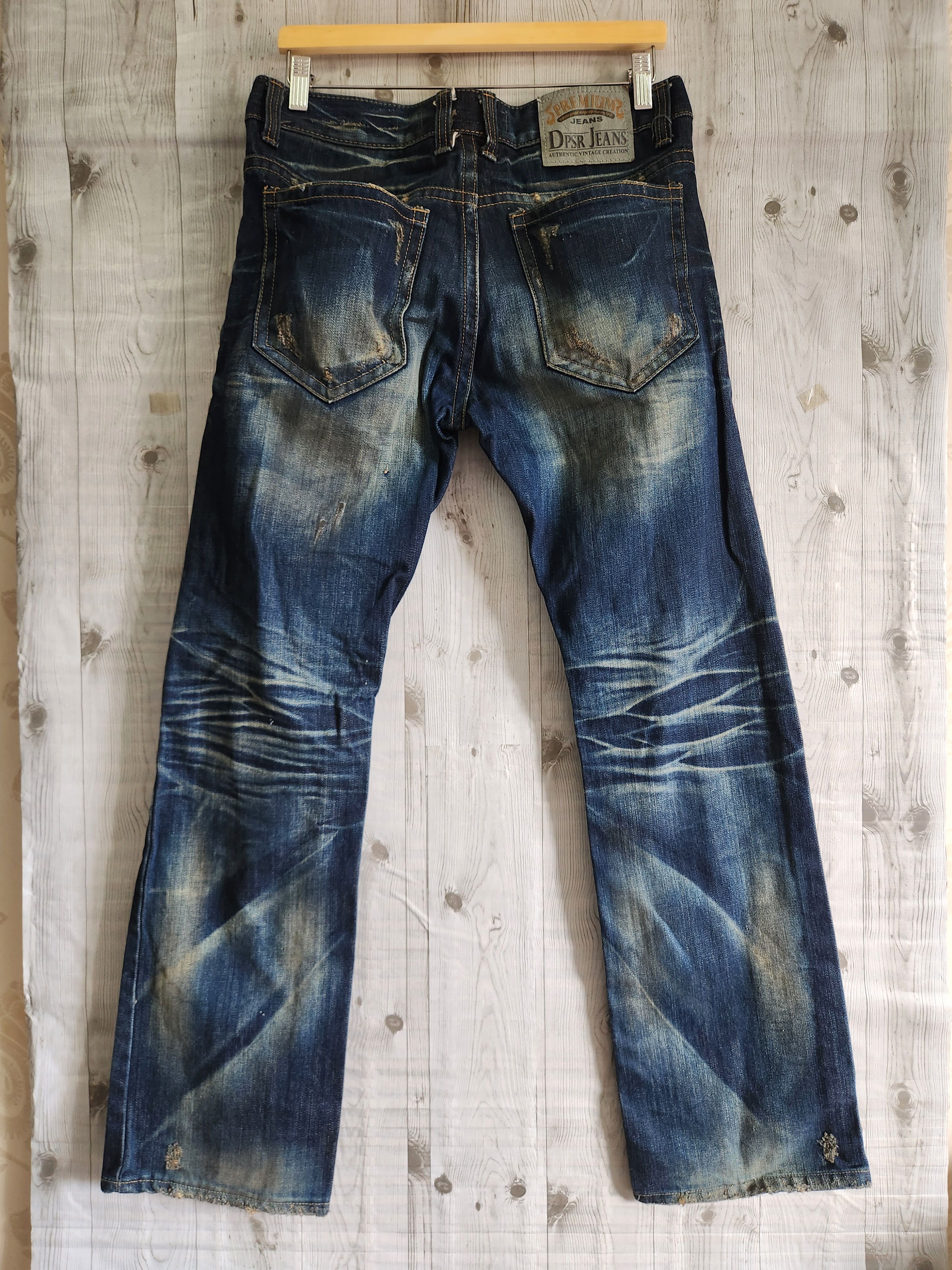 Japanese Brand - Japan Acid Wash DPSR Flare Jeans Distressed Denim - 14