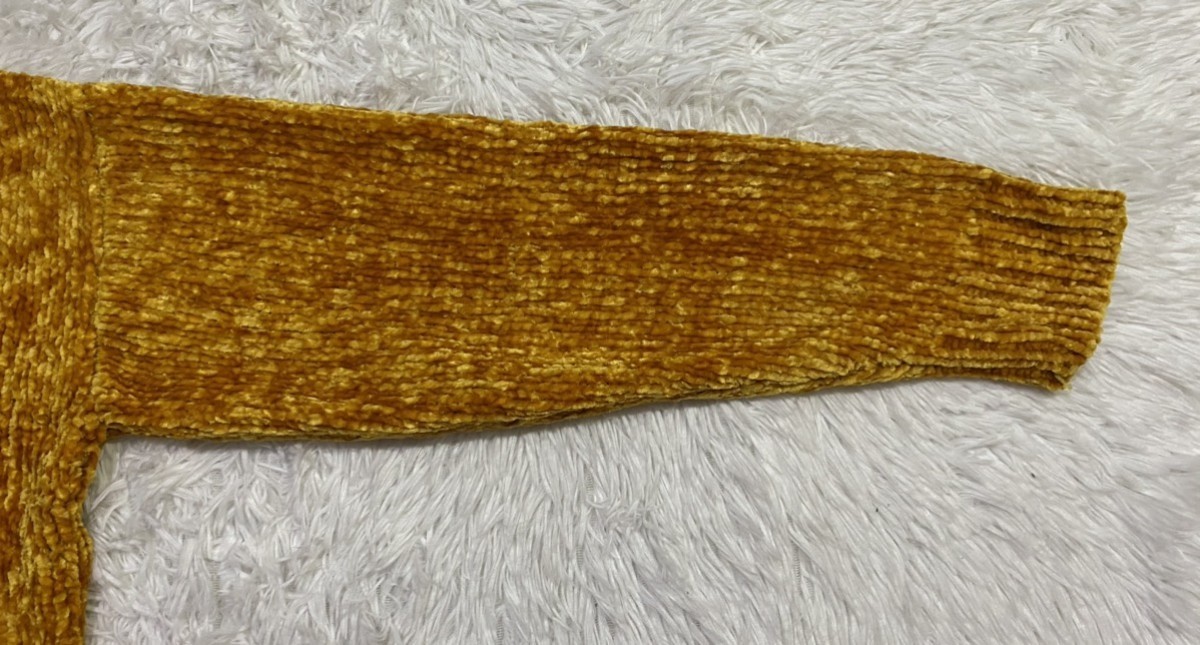 Cardigan - Golden Color Azul Cozy Sweater Pullover by Moussy - 7