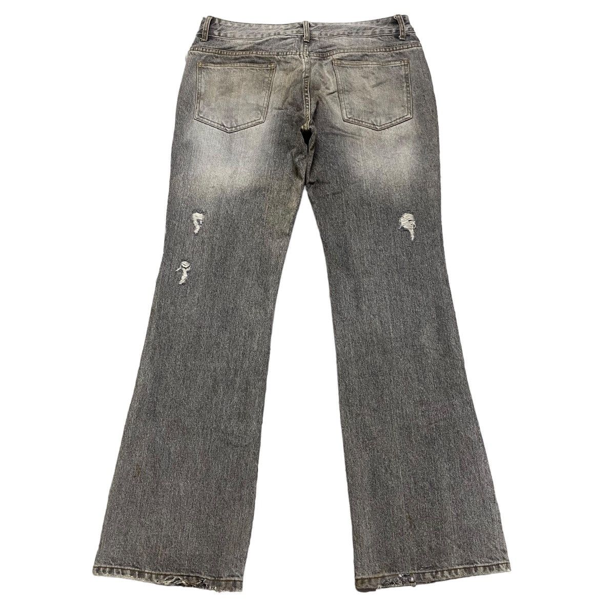 FUGA Distressed Denim Flare Jeans - 2