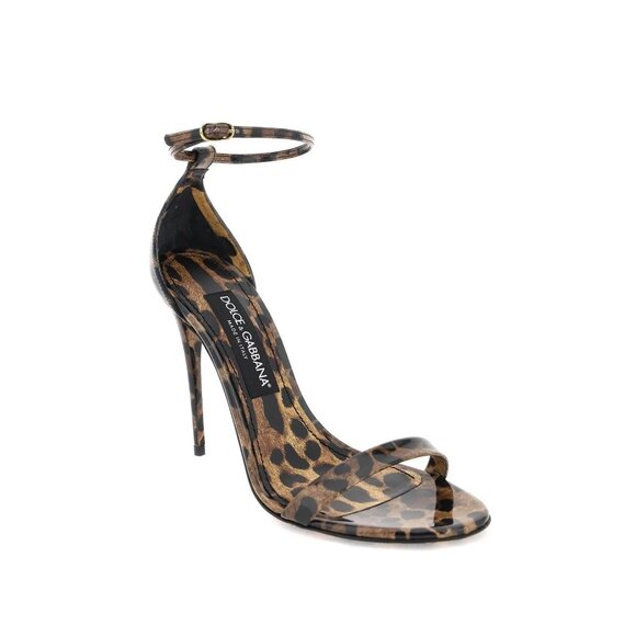 Dolce&Gabbana leopard print glossy leather sandals Size EU 41 for Women - 4