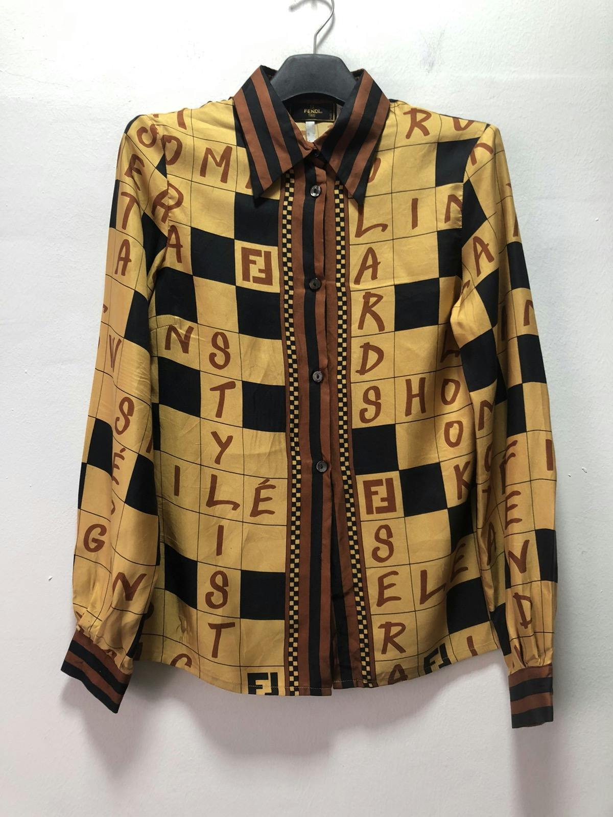 Vintage Fendi Silk Shirt Blouse Italy Made - 1