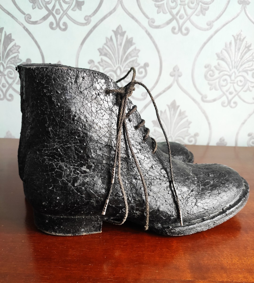 Barny Nakhle - Coated crack leather boots.Like Carol Christian Poell - 7