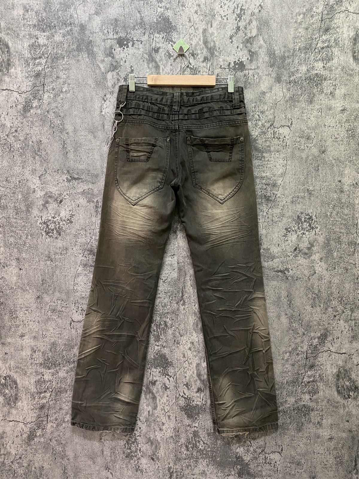 Seditionaries - THLETIC DEPT COLLEGE Dark Brown Rare Acid Wash Design Pants - 2