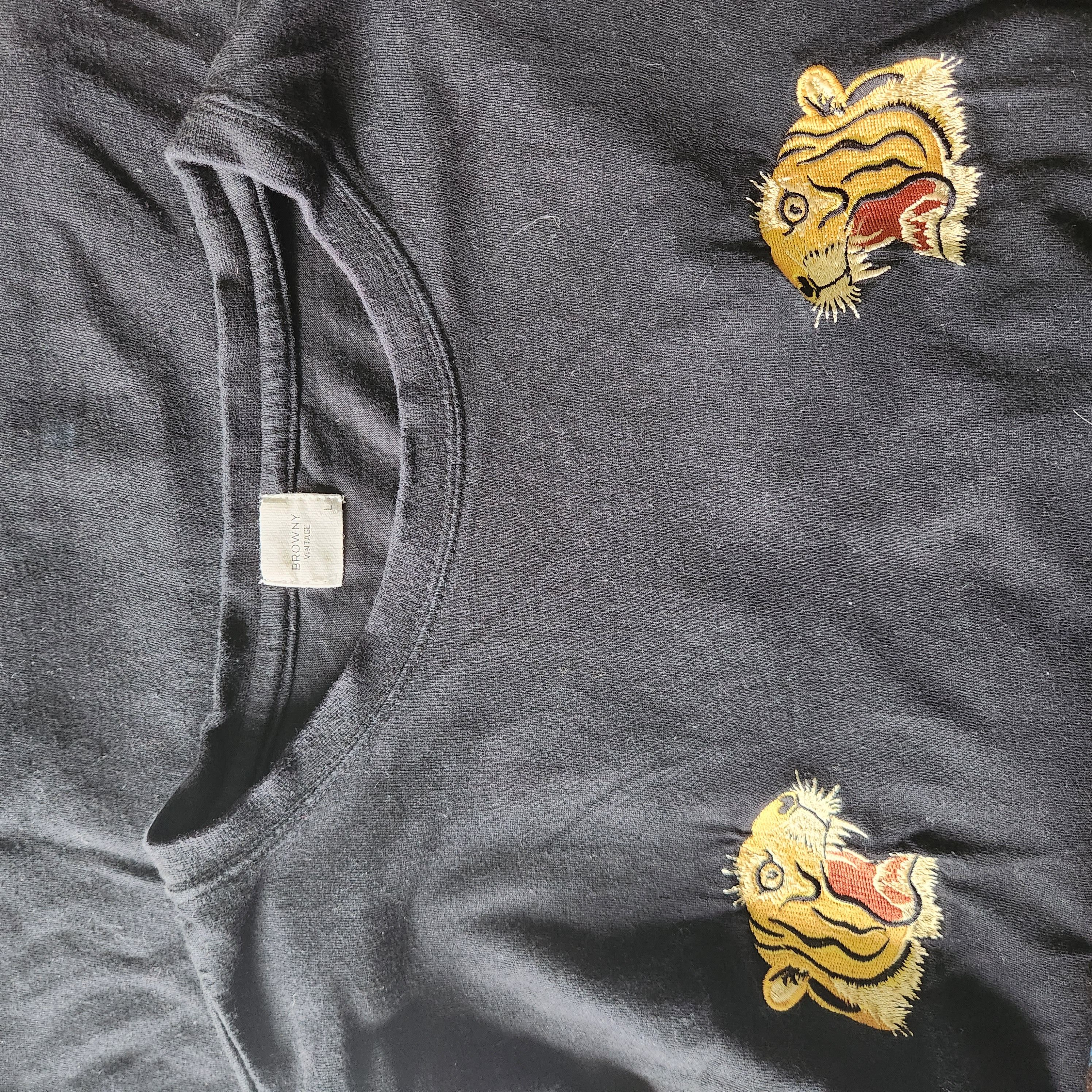 Rare Tiger Head Sukajan Embroidered Japan TShirt - 3