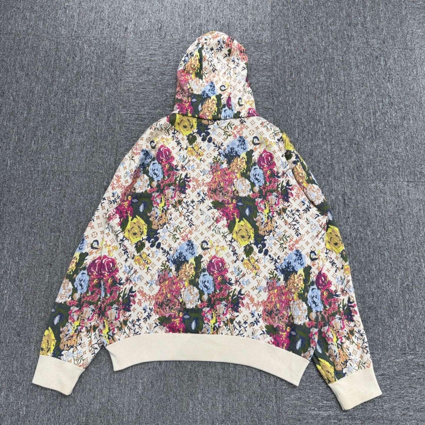Louis Vuitton LV all-over floral print knitted hooded sweatshirt - 2
