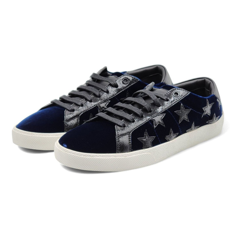 Court Stars Velvet Sneakers 501610 Blue EU 41 US 8 New $750 - 1