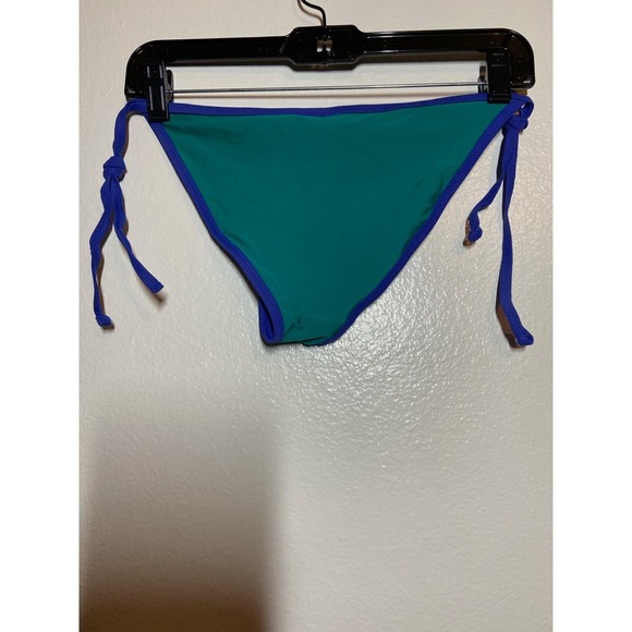 Old Navy Bikini Bottom Nylon Swim Bottom Colorblock Teal Blue XSmall - 5