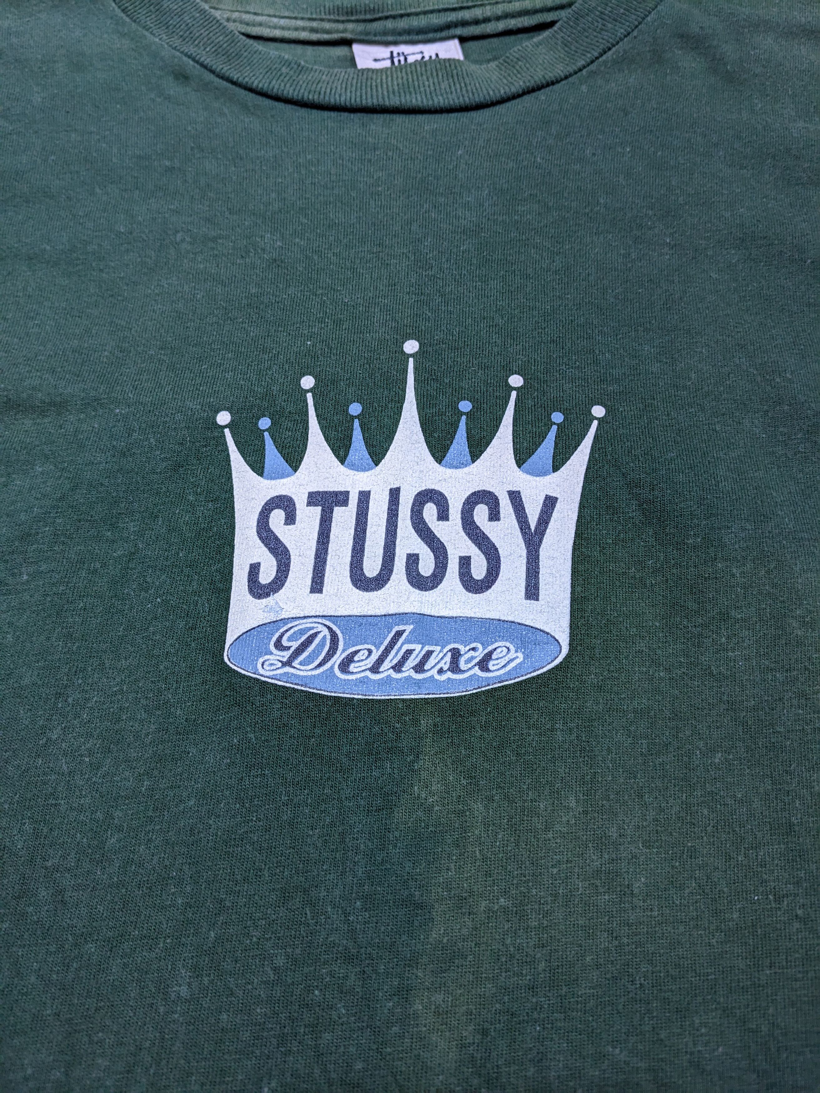 RARE Vintage 90s Stussy Deluxe Crown Center Logo Tee - 4