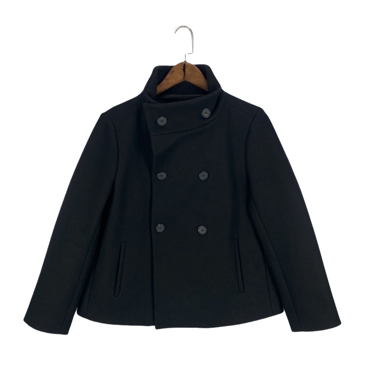 A.P.C Peacoat Wool Cropped Jacket Made In Poland - 6