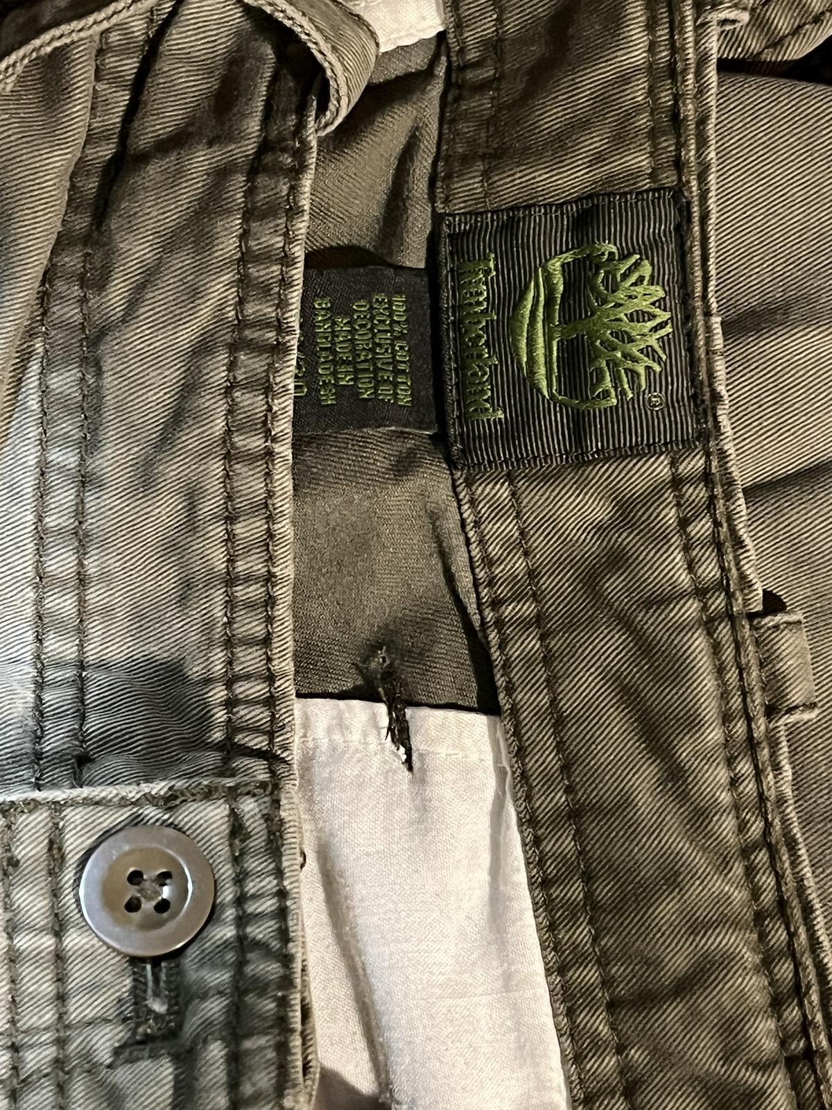 Timberland - Vintage Timberland Painted Green Cargo Pants - 3