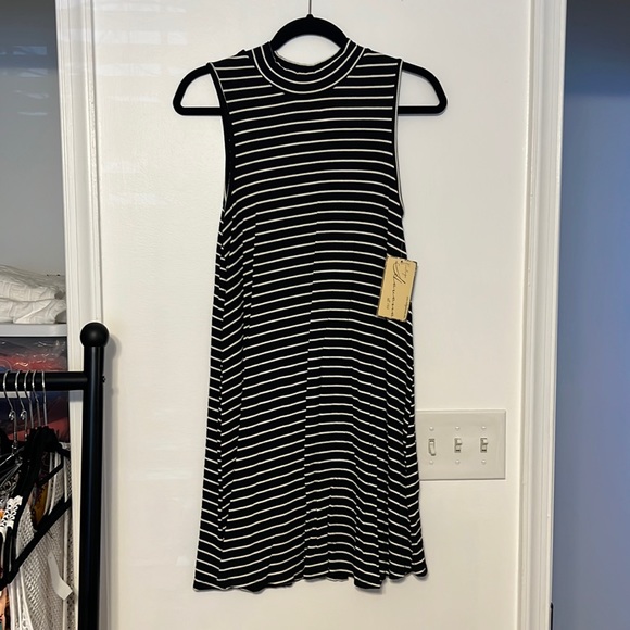 Vintage Havana Thin Stripe Ribbed Dress - 3