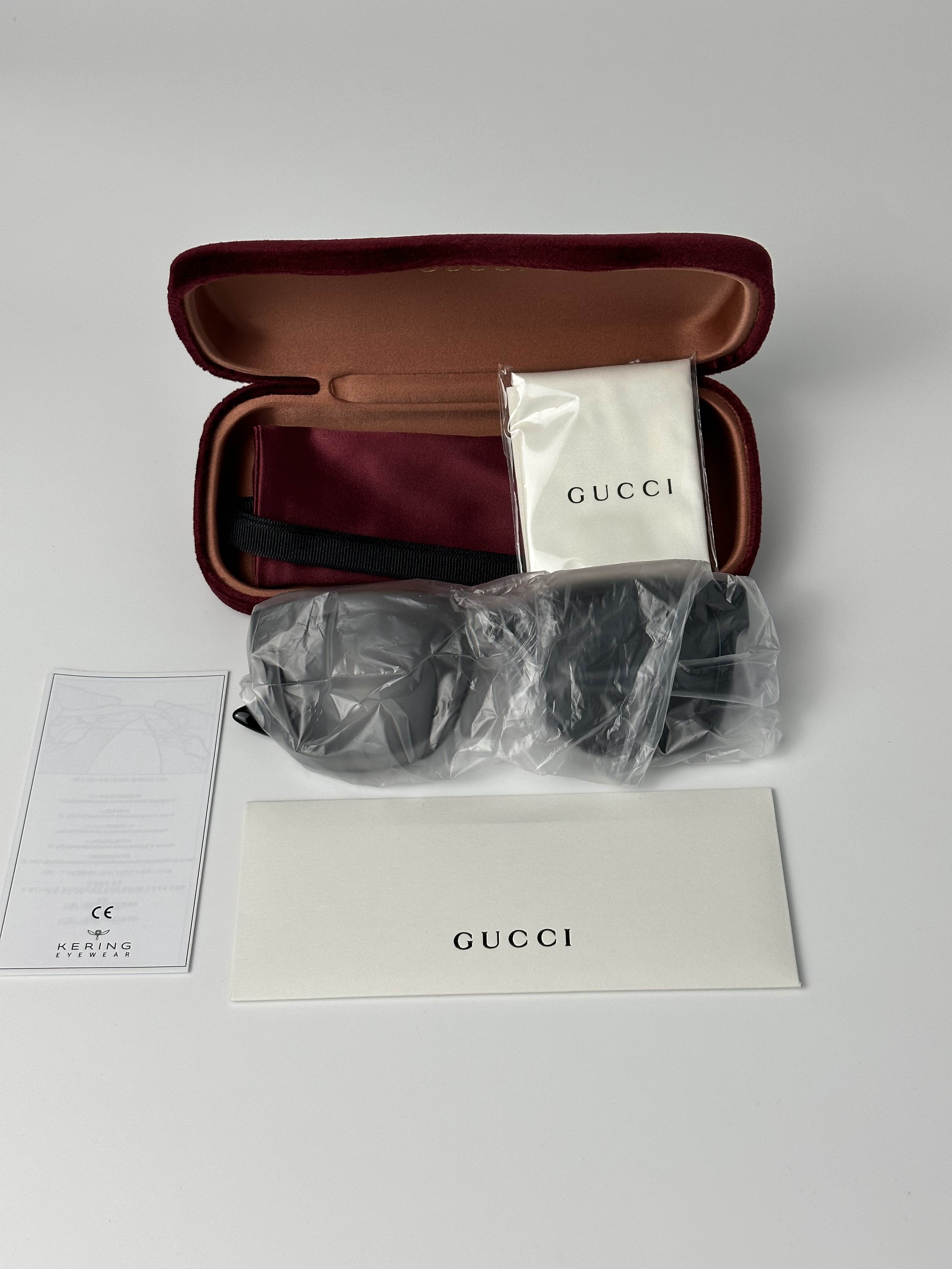 BRAND NEW GUCCI GG0001SN 001 Black/Black Smoke Men Sunglasses  - 7