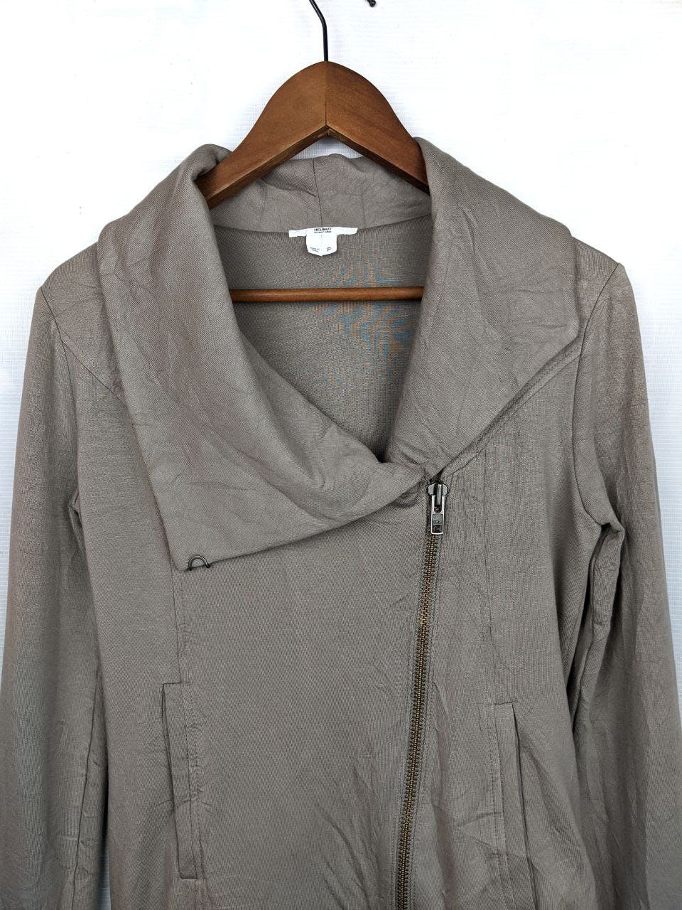HELMUT LANG Asymmetrical zip sweatshirt jacket - 2