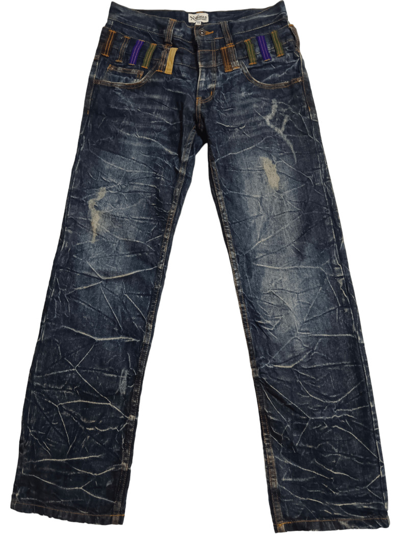 Japanese Brand - Nylaus Double Waist Distressed Denim - 1