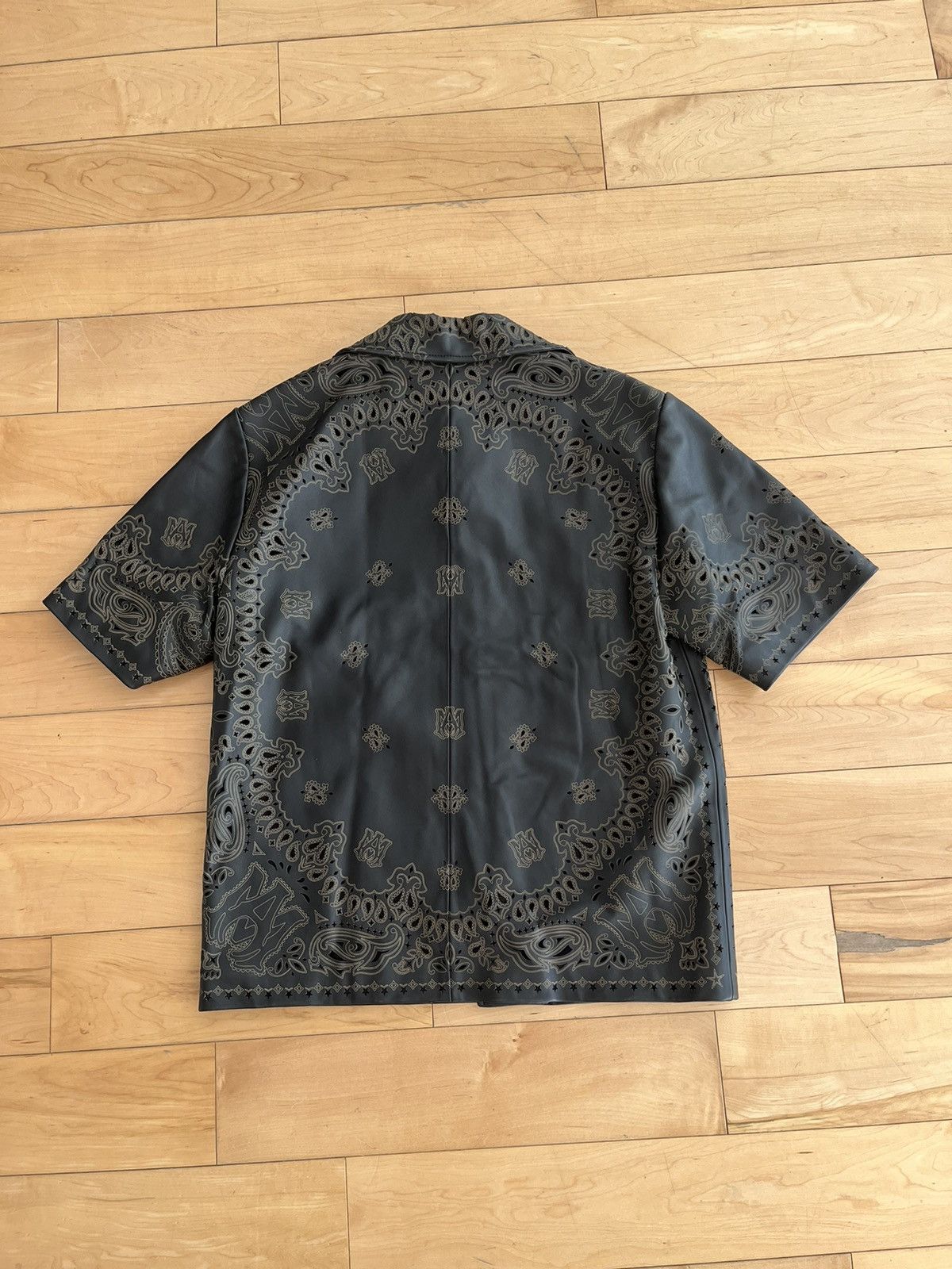 NWT - Amiri Leather Bandana Shirt - 2