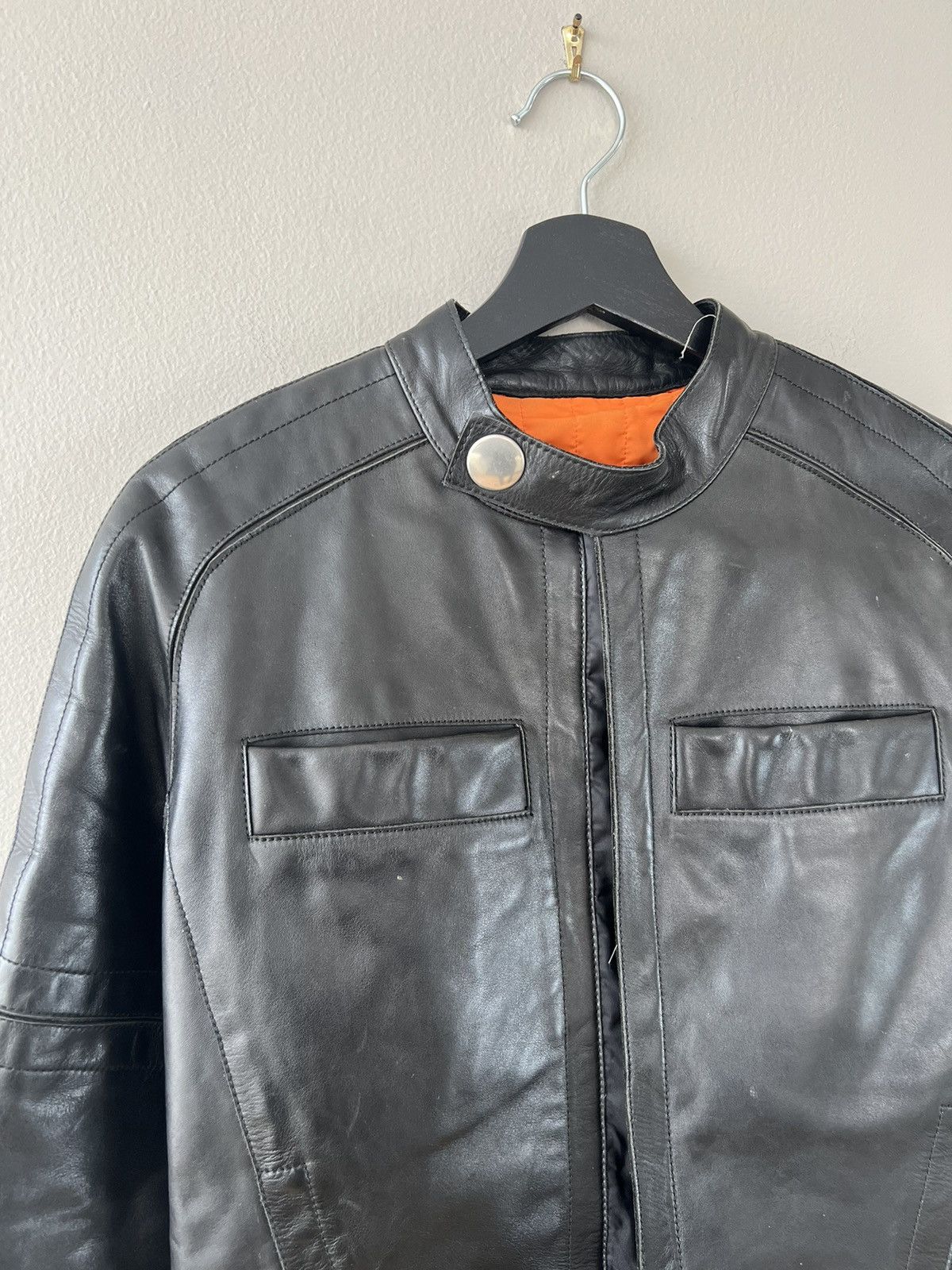 AW96 Bungee Leather Racer Jacket - 2