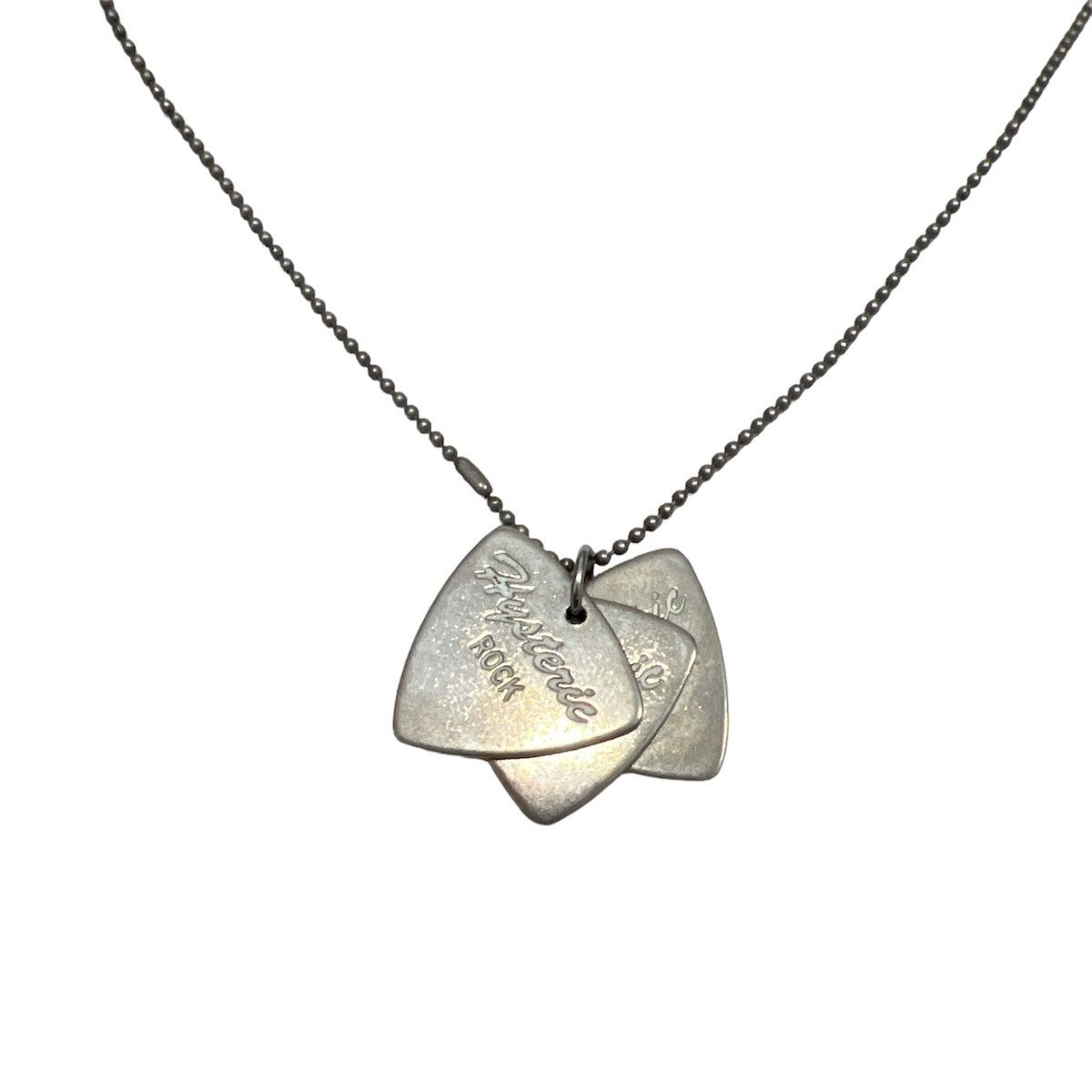 Hysteric Glamour silver guitar pick necklace - 3